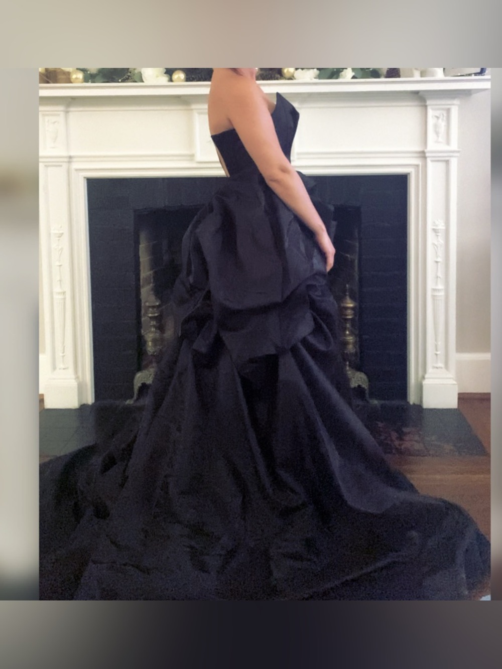 ❌SOLD❌ Ruffle a line corset goth prom dress, black wedding dress PS25501 - Picture 3 of 3